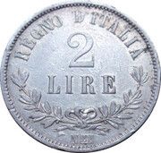 2 Lire - Victor Emmanuel II, Italy, 1863 reverse image