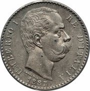 2 Lire - Umberto I obverse image