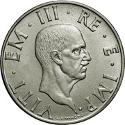 2 Lire - Victor Emmanuel III magnetic obverse image
