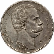 5 Lire - Umberto I obverse image