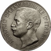 5 Lire - Victor Emmanuel III Kingdom Anniversary obverse image
