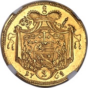 2 Ducats - Sigismund von Schrattenbach, Austria, 1765-1771 reverse image