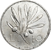 10 Lire reverse image