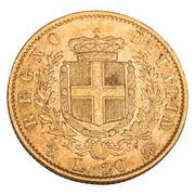 20 Lire - Victor Emmanuel II, Italy, 1861-1878 reverse image