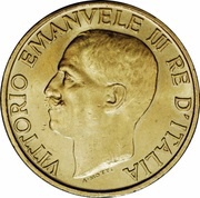 20 Lire - Victor Emmanuel III Fascism Anniversary obverse image