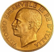 100 Lire - Victor Emmanuel III Fascism Anniversary obverse image