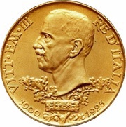 100 Lire - Victor Emmanuel III Anniversary of Reign obverse image