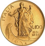 100 Lire - Victor Emmanuel III, Italy, 1931-1933 reverse image
