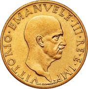 100 Lire "Littore" - Victor Emmanuel III Small issue obverse image