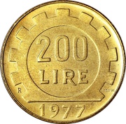 200 Lire Trial strike reverse image