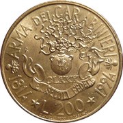 200 Lire Arm of Carabinieri, Italy, 1994 reverse image