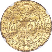 3 Ducats - Georg von Kuenburg, Austria, 1586 reverse image