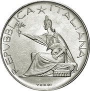 500 Lire Unification Centennial obverse image