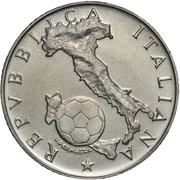 500 Lire 1986 World Cup obverse image