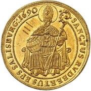 3 Ducats - Johann Ernst von Thun, Austria, 1690 reverse image