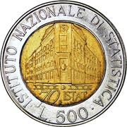 500 Lire I.S.T.A.T. reverse image