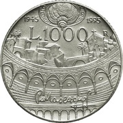 1000 Lire Pietro Mascagni, Italy, 1995 reverse image