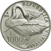 1000 Lire Eugenio Montale, Italy, 1996 reverse image
