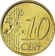 10 Euro Cents 1st map reverse image