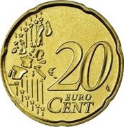 20 Euro Cents 1st map reverse image