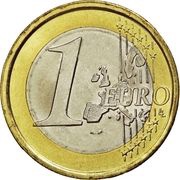 1 Euro 1st map reverse image