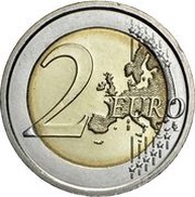 2 Euros Louis Braille reverse image