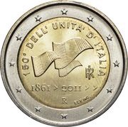 2 Euros Unification of Italy obverse image