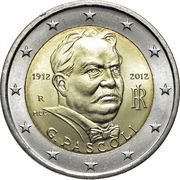 2 Euros Giovanni Pascoli obverse image