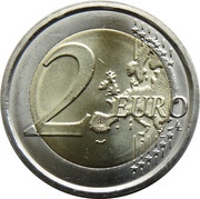 2 Euros Donatello, Italy, 2016 reverse image