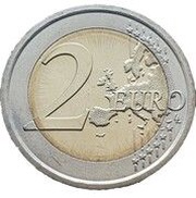 2 Euros National Firefighters Corps, Italy, 2020 reverse image