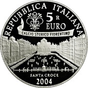 5 Euros 2006 World Cup, Italy, 2004 reverse image