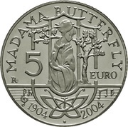 5 Euros Giacomo Puccini - Madam Butterfly reverse image