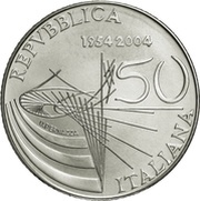 5 Euros 50th Anniversary of RAI obverse image
