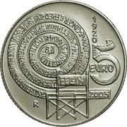 5 Euros Federico Fellini, Italy, 2005 reverse image