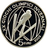 5 Euros 2006 Winter Olympics - Ski Jumping reverse image