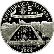 5 Euros 2006 World Cup, Italy, 2006 reverse image