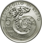 5 Euros Kyoto Protocol, Italy, 2007 reverse image