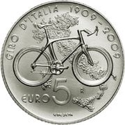 5 Euros Giro d'Italia reverse image