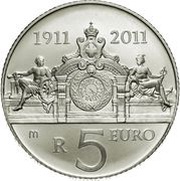 5 Euros Mint Palace, Italy, 2011 reverse image