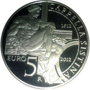 5 Euros Sistine Chapel Frescoes Unveiling, Italy, 2012 reverse image