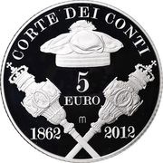 5 Euros Court of Audit, Italy, 2012 reverse image