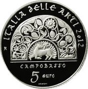 5 Euros Campobasso, Italy, 2012 reverse image