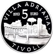 5 Euros Villa Adriana, Tivoli, Italy, 2013 reverse image