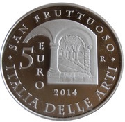 5 Euros Italy of Arts - San Fruttuoso, Liguria, Italy, 2014 reverse image