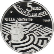 5 Euros Italy of Arts - Villas of Veneto, Italy, 2018 reverse image