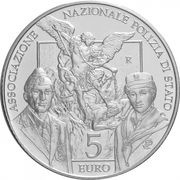 5 Euro 50th anniversary of the National Police Association, Italy, 2018 reverse image