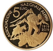 5 Euros Alpine National Association reverse image