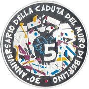 5 Euros Berlin Wall, Italy, 2019 reverse image