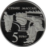 5 Euros Cesare Maccari reverse image