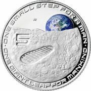 5 Euros Moon, Italy, 2019 reverse image